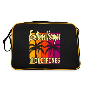 Sunset in the Eastern Visayas - Retro Bag - black/gold - Back