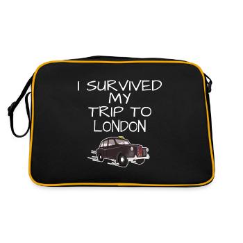 I survived my trip to london Cadeau Souvenir - Sac Retro - noir/or - Dos