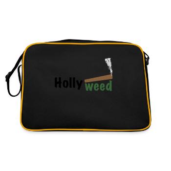HollyWeed dark - Retro Tasche - Schwarz/Gold - Hinten