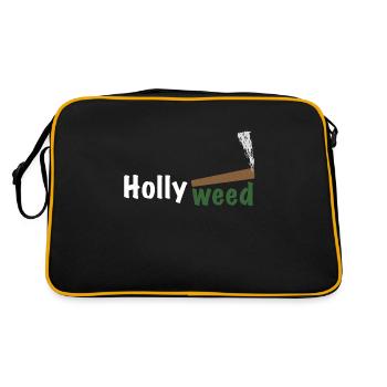 HollyWeed white - Retro Tasche - Schwarz/Gold - Hinten