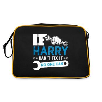 If Harry can't fix it funny T shirt can't fix it - Retro Bag - black/gold - Back