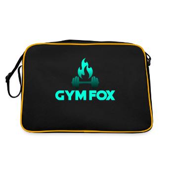 GYM FOX - Motivating Gym and Fitness Designs - Retro Bag - black/gold - Back