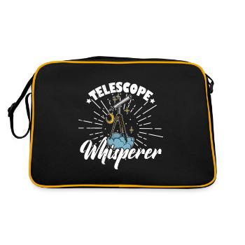 Space Stars Planets Telescope Astronomy - Sac Retro - noir/or - Dos