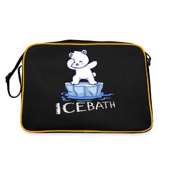 eisbader winterbader winter eisberg arctic polar bear - Retro Bag - black/gold - Back