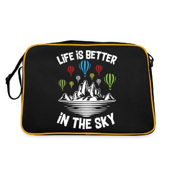 La vie est meilleure dans le ciel Air Balloon - Sac Retro - noir/or - Dos
