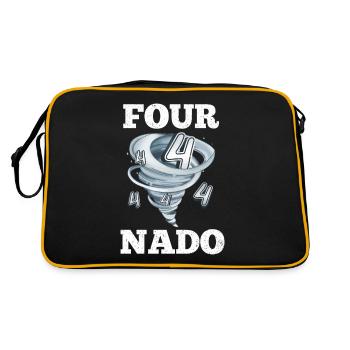 Tornade du 4e anniversaire - Sac Retro - noir/or - Dos