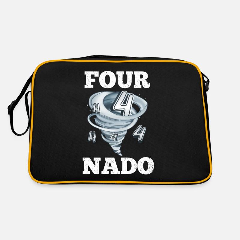 4th Birthday Tornado Retro Bag