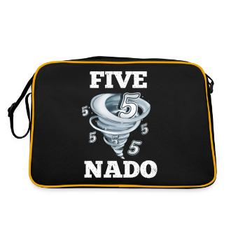 5th Birthday Tornado - Retro Bag - black/gold - Back