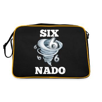 6th Birthday Tornado - Retro Bag - black/gold - Back