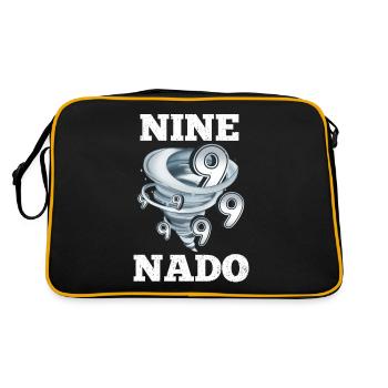9th Birthday Tornado - Retro Bag - black/gold - Back
