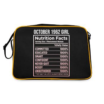 Octobre 1962 - Cadeau du 60e anniversaire. Femme. - Sac Retro - noir/or - Dos