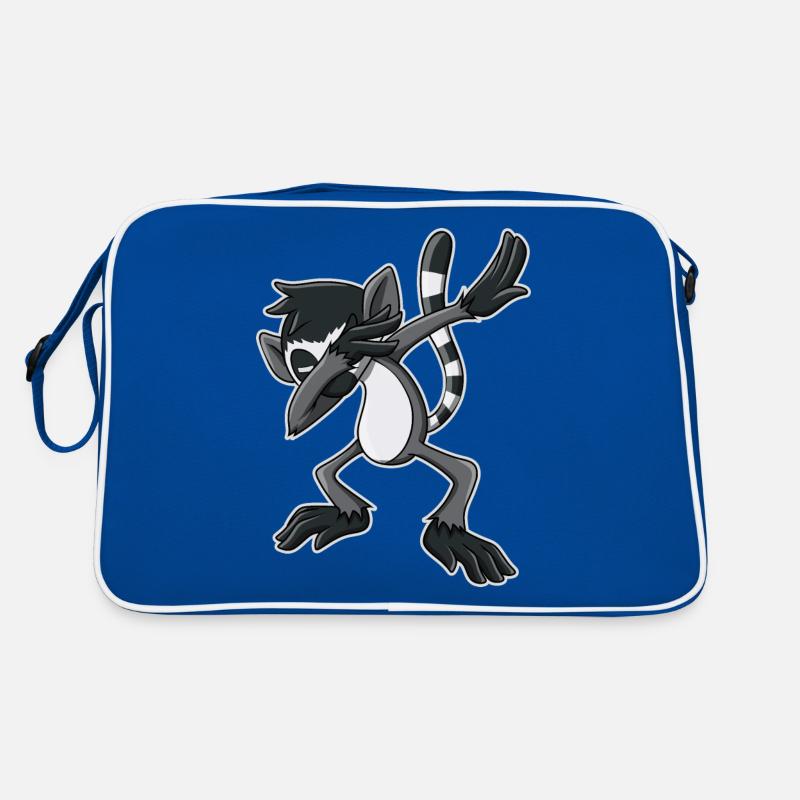 Lemur Dabbing Retro Tasche
