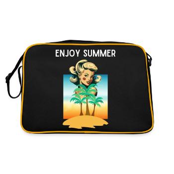 ENJOY SUMMER - Sac Retro - noir/or - Dos