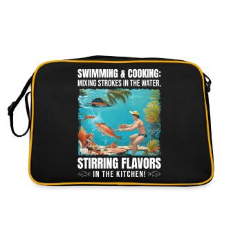 Swimming and Cooking - Retro Bag - black/gold - Back