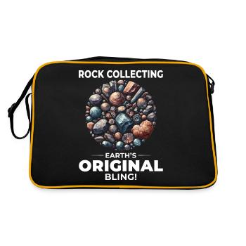 Collecte de roches Collecte de minéraux Chasse Géologie - Sac Retro - noir/or - Dos