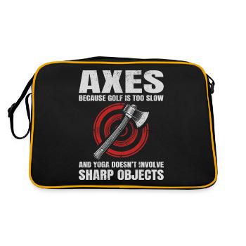 Axt Werfen Holzfäller Yoga Golf Axt Werfer - Retro Tasche - Schwarz/Gold - Hinten