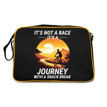 Sunset Trail Ride Bike Rider Off-road Cycling - Retro Bag - black/gold - Back
