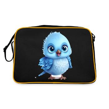 Bébé oiseau mignon - Sac Retro - noir/or - Dos