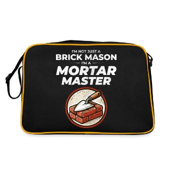 Mastering Mortar: The Wit of a Brick Mason - Retro Bag - black/gold - Back
