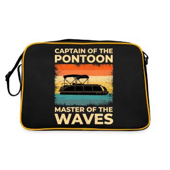 Pontonboot Kapitän Offshore Boating Cruise retro - Retro Tasche - Schwarz/Gold - Hinten