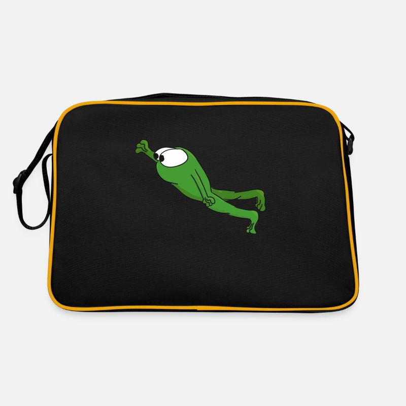 Frosch - Retro Tasche - Schwarz/Gold
