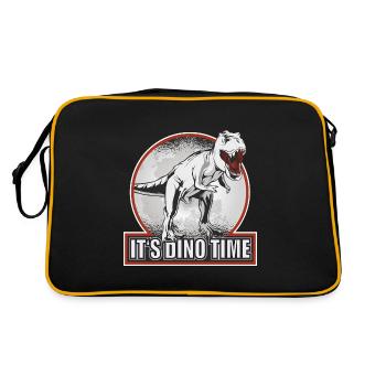 Dinosaure T-Rex Son temps dino - Sac Retro - noir/or - Dos
