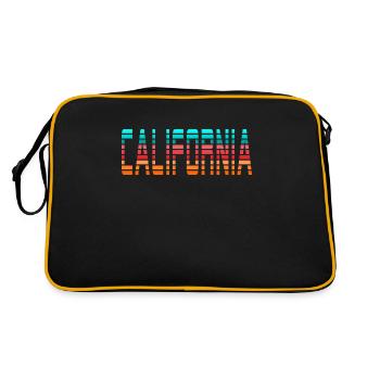 California - orange red blue - Retro Bag - black/gold - Back