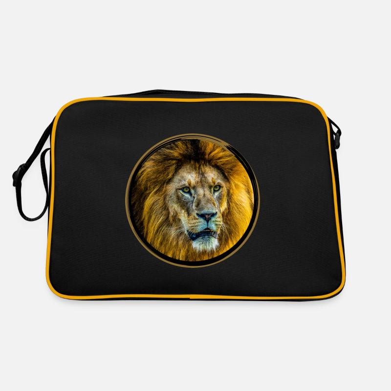 LÖWE - Retro Tasche - Schwarz/Gold