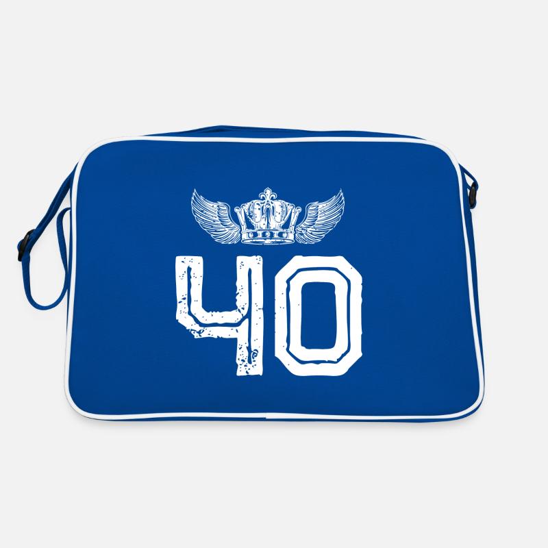 40 Zahl Krone Retro Tasche