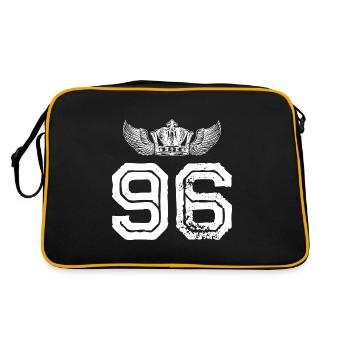96 Number crown - Retro Bag - black/gold - Back