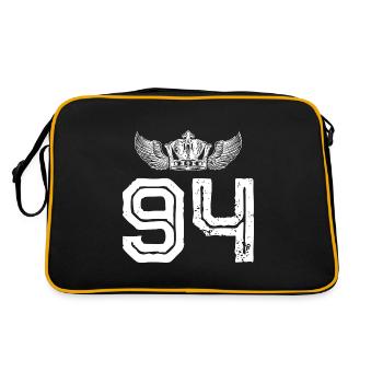 94 Number crown - Retro Bag - black/gold - Back
