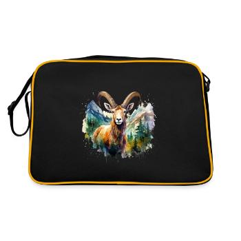 bouquetin, ibex - Sac Retro - noir/or - Dos