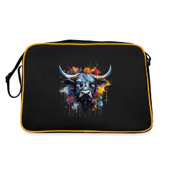 Vache combat, vache d'hérens valais suisse - Sac Retro - noir/or - Dos