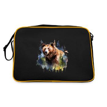 Grizzly bear, ours brun - Sac Retro - noir/or - Dos