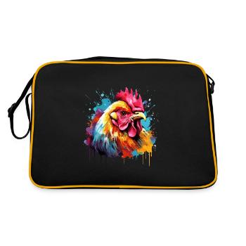 Coq française, ami des poules - Sac Retro - noir/or - Dos