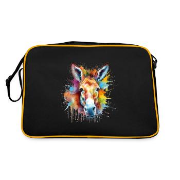 âne - Sac Retro - noir/or - Dos