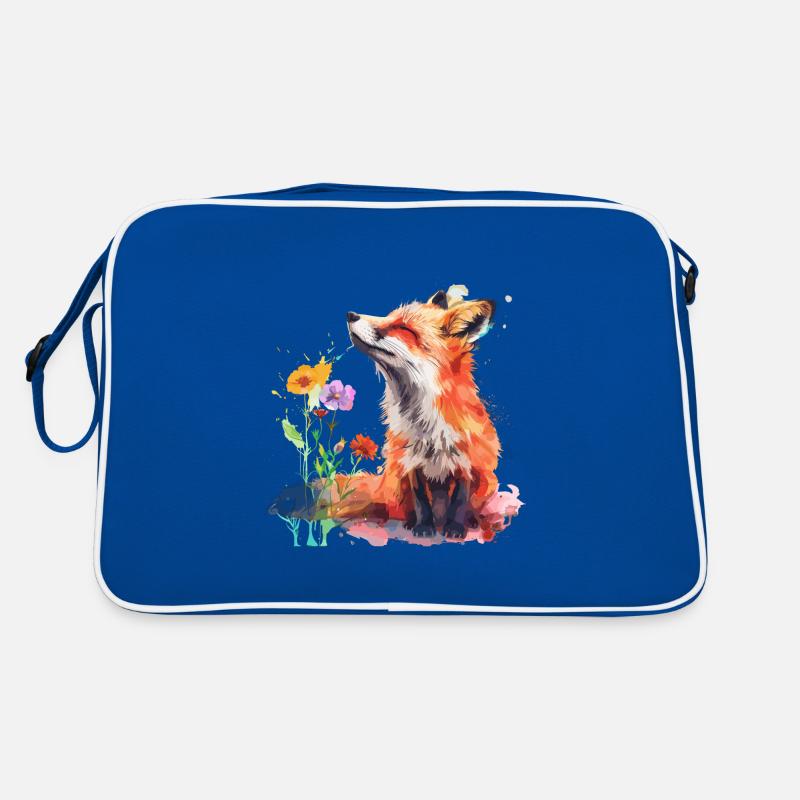 Renard aquarelle, Fox Sac Retro