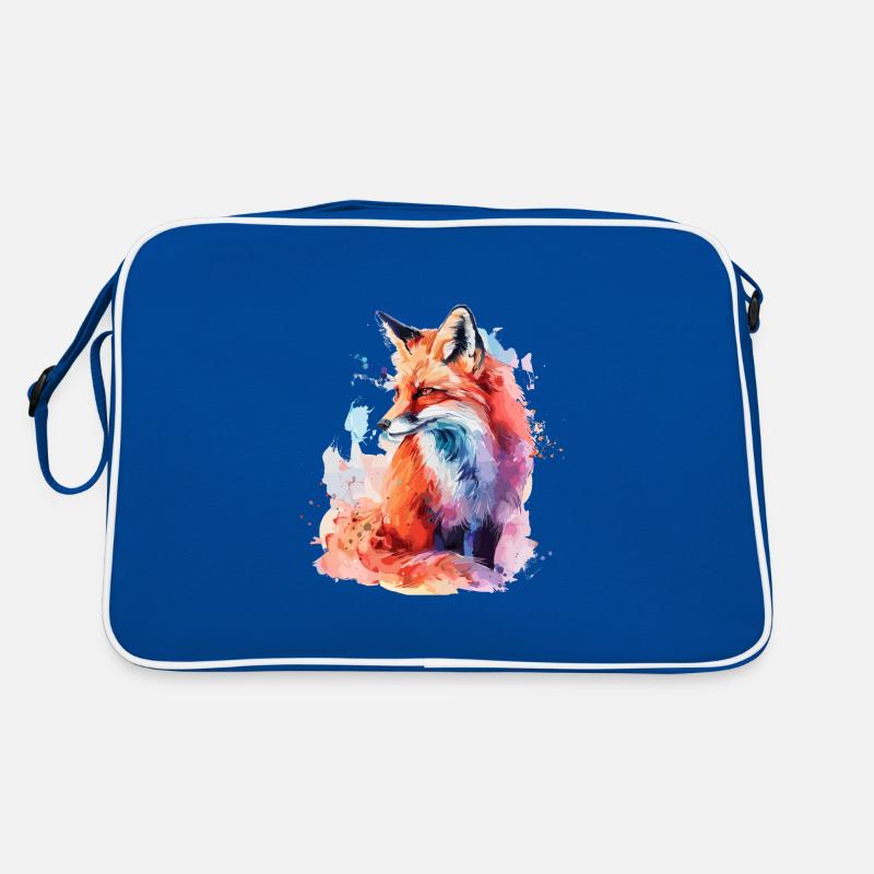 Renard aquarelle, Fox Sac Retro