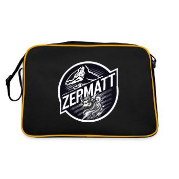 Zermatt, vache d'hérens,eringer - Sac Retro - noir/or - Dos