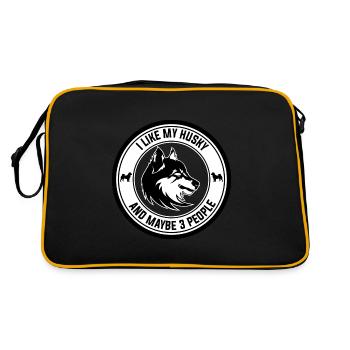 I Luke my Husky et Mayen trois personnes - Sac Retro - noir/or - Dos