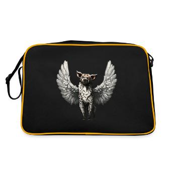 Ange Hyène avec des ailes - Sac Retro - noir/or - Dos