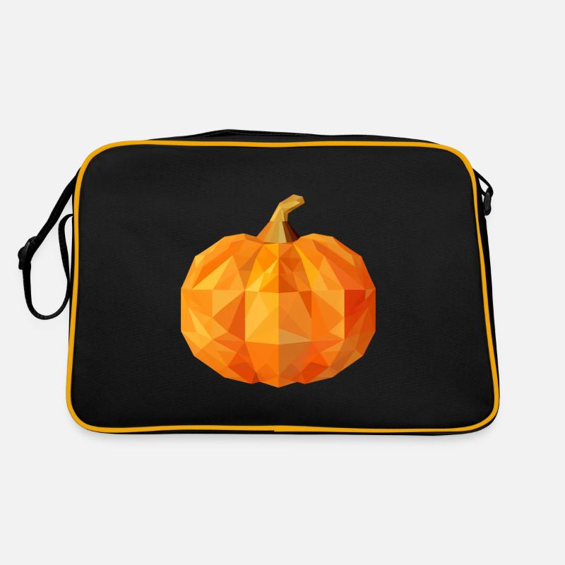 Polygon Autumn Squash: Geometric Autumn Beauty Retro Bag