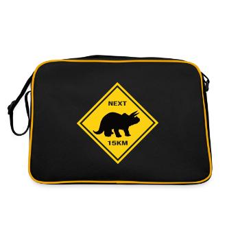 Attention Triceratops - Retro Bag - black/gold - Back