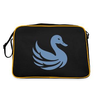Lignes claires : Canard en silhouette minimaliste - Sac Retro - noir/or - Dos
