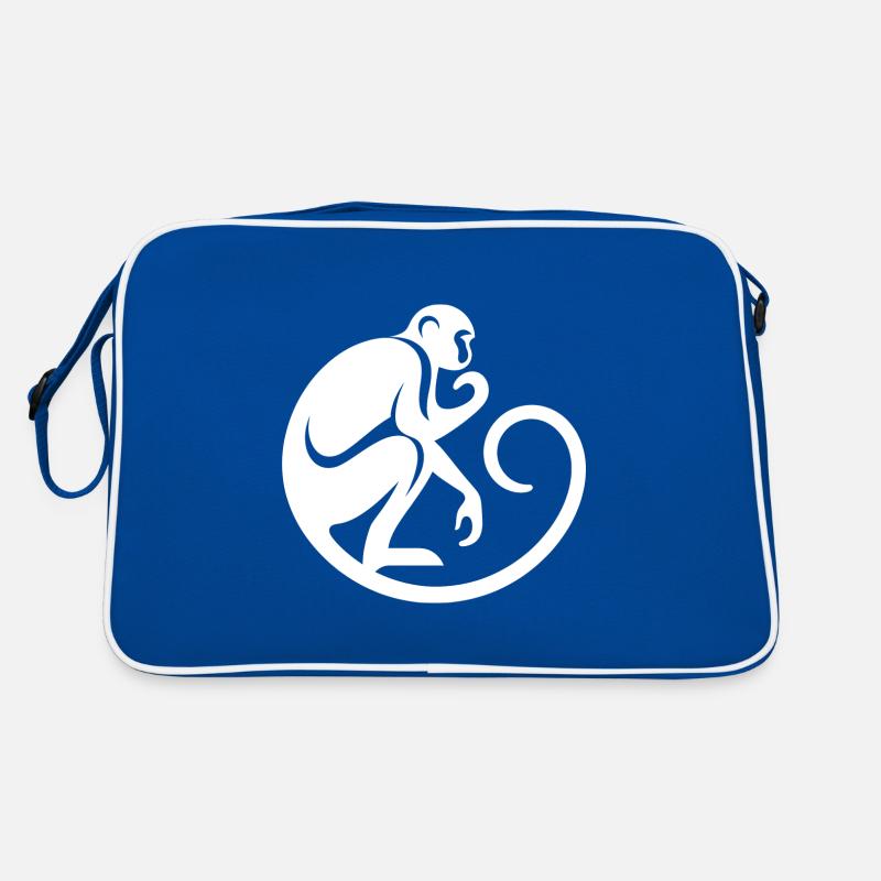 Silhouette de chimpanzé singe minimaliste Sac Retro