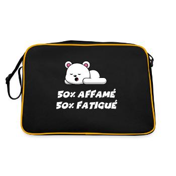 50% affamé 50% fatigué - Sac Retro - noir/or - Dos