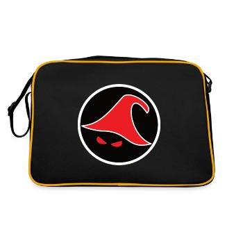 Cool magician design with hat and evil eye - Retro Bag - black/gold - Back