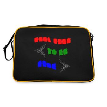 N’hésitez pas à être libre - Sac Retro - noir/or - Dos