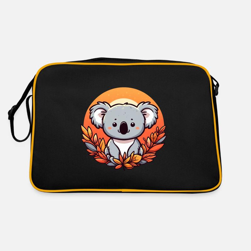 Koala en automne Feuillage coloré feuilles Sac Retro