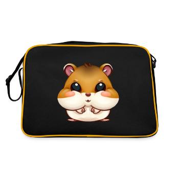 Joues de hamster mignonnes - Sac Retro - noir/or - Dos